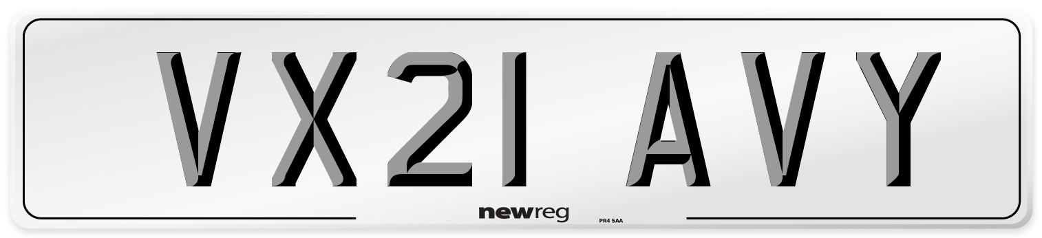 VX21 AVY Number Plate from New Reg